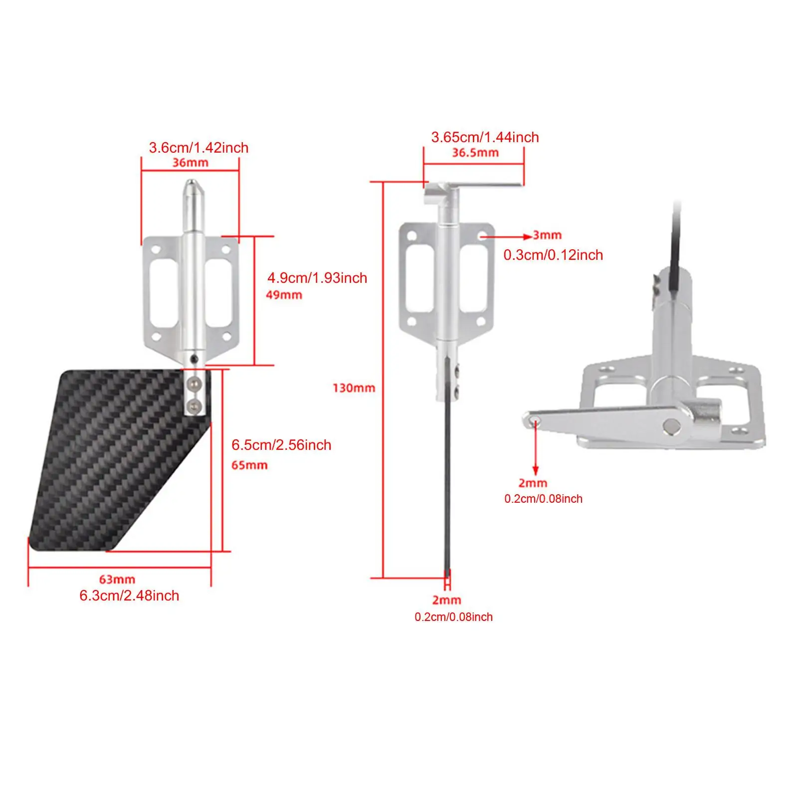 RC Model Boat Rudder Assy Professional Metal RC Boat Parts for RC Boats