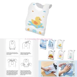 85ae 10pcs algodón algodón Burp Ports Bib alimentación desechable Babero Pable enfermería para niños para niños 0-6