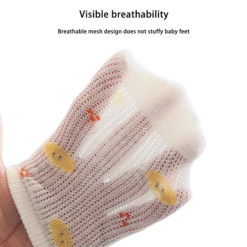 Calcetines de malla para bebé recién nacido, medias elásticas de algodón, con dibujos de Cactus, globo, Color sólido, 0 a 5 años, novedad de verano - imagen 5