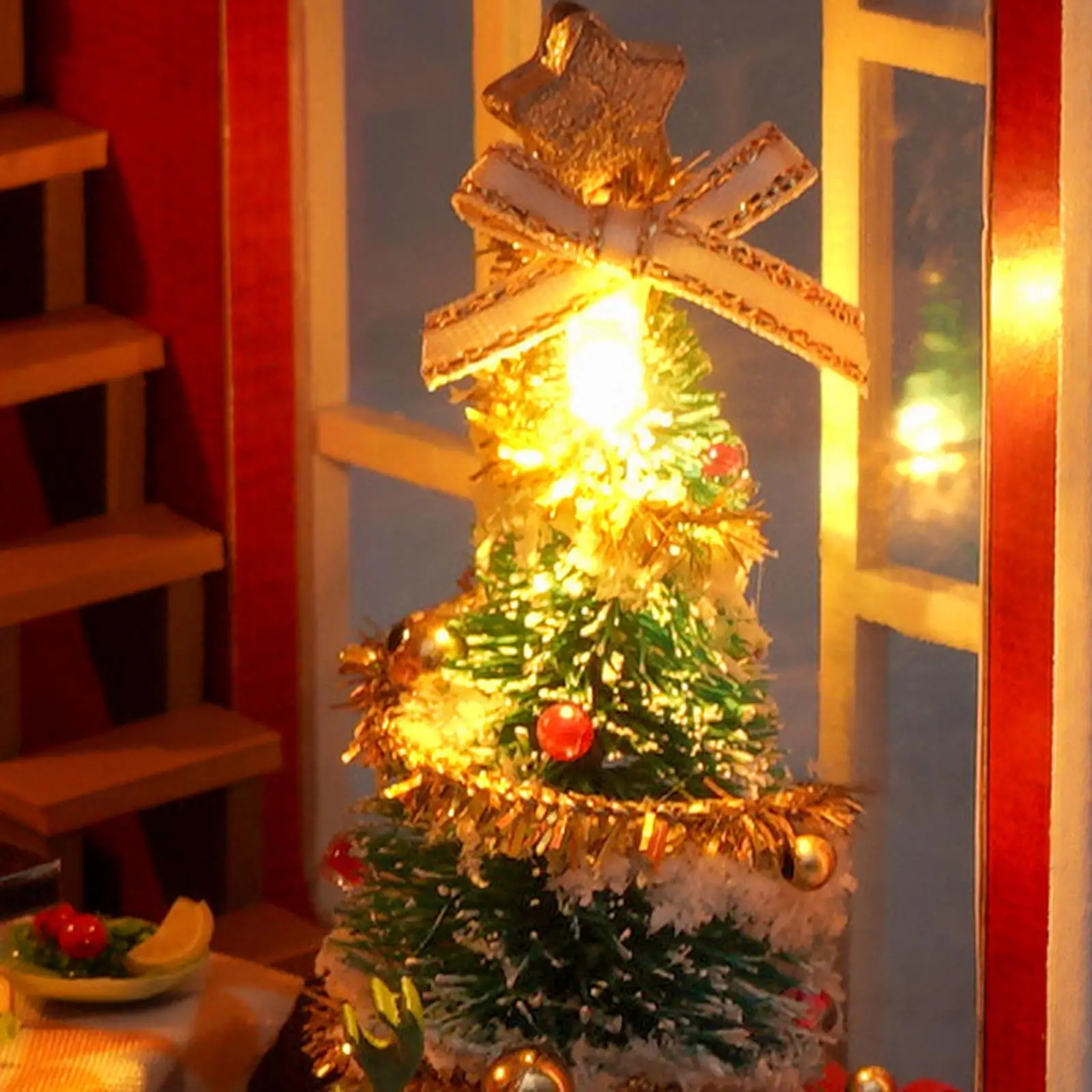 DIY Christmas Book Kits Crafts 3D Wooden Puzzle for Kids Friends Teens