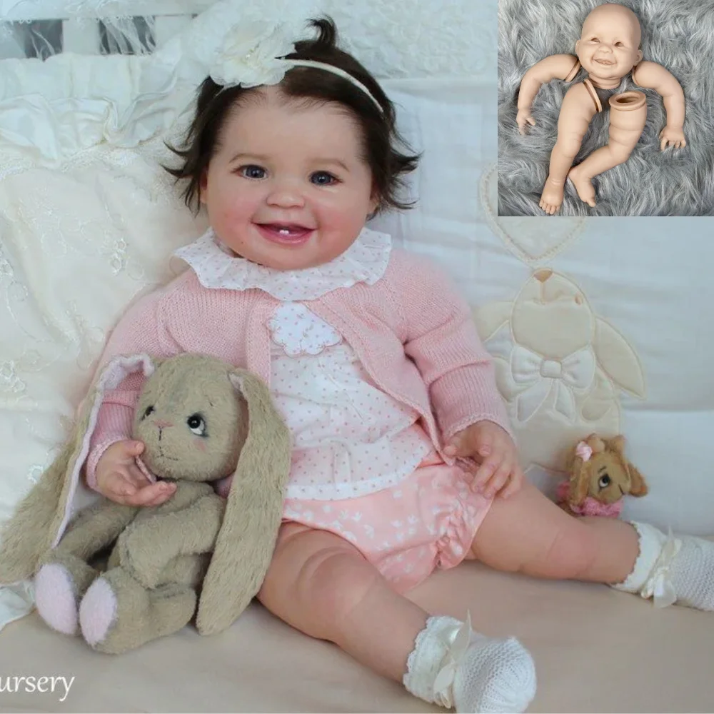Kit de muñeco de vinilo para bebé Reborn de 22 pulgadas, Juliana, piezas sin pintar y sin terminar, Kit de muñeco de vinilo sin montar en blanco DIY