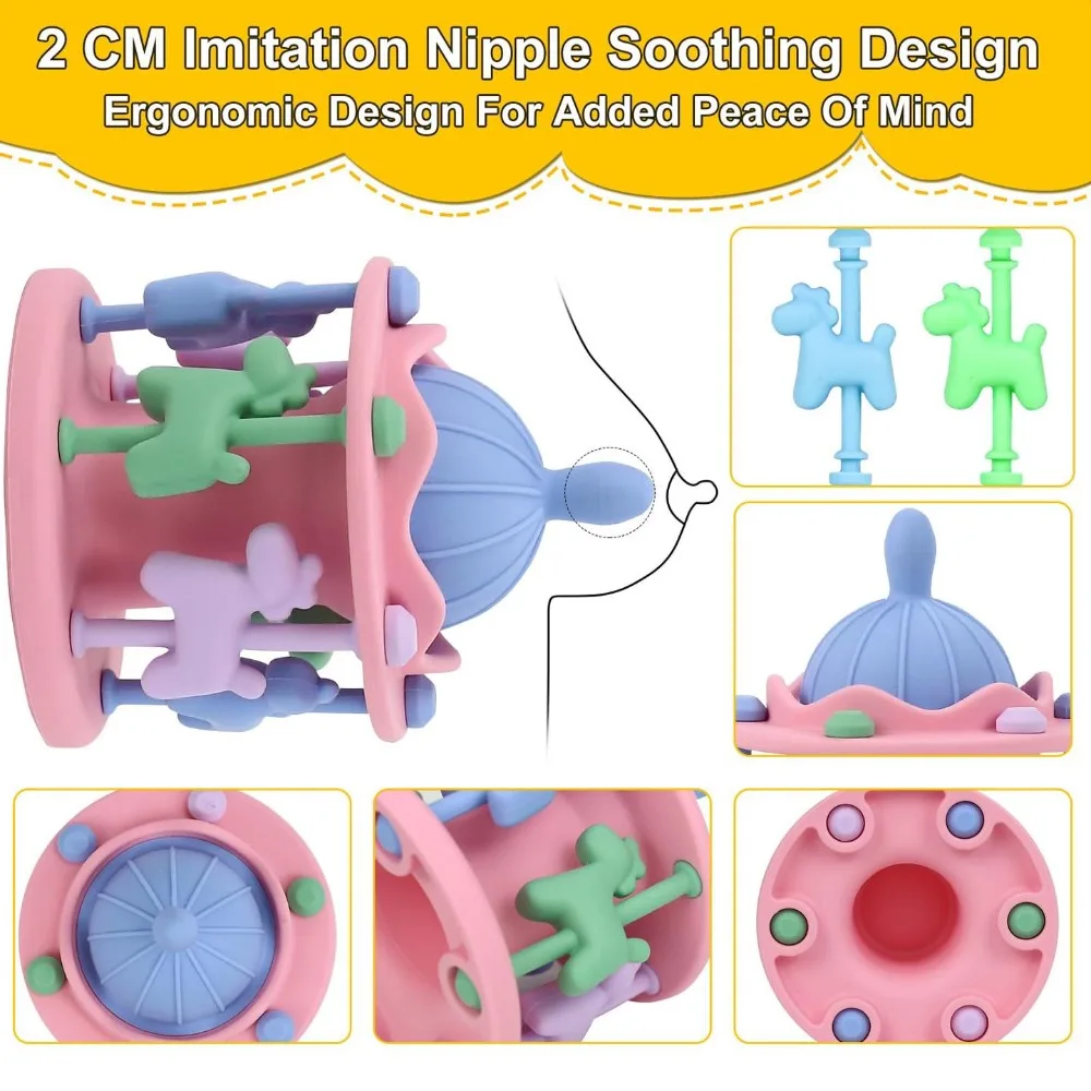 Juguetes para bebés, sonajeros de carrusel, juguetes para la dentición, sonajero, mordedor, agitador de agarre, juguete para bebés, niños y niñas, regalo para recién nacidos - imagen 5