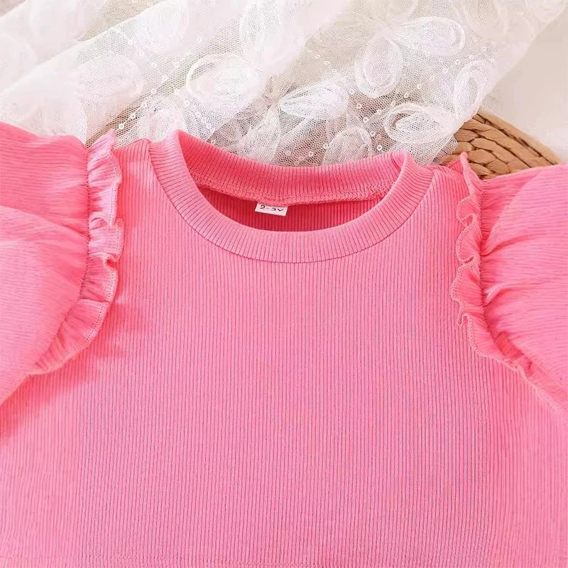 Ropa de verano de 3 piezas para niñas, Tops lisos sin mangas a la moda coreana para bebés, pantalones cortos de mezclilla y cinturón, ropa de Boutique para niños pequeños BC491 - imagen 4