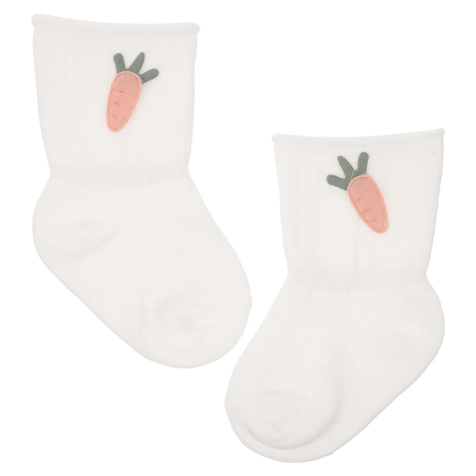 1 par de calcetines antideslizantes de algodón medio para recién nacidos, calcetines para caminar para bebés y niños pequeños, diseño de dibujos animados suave y cómodo