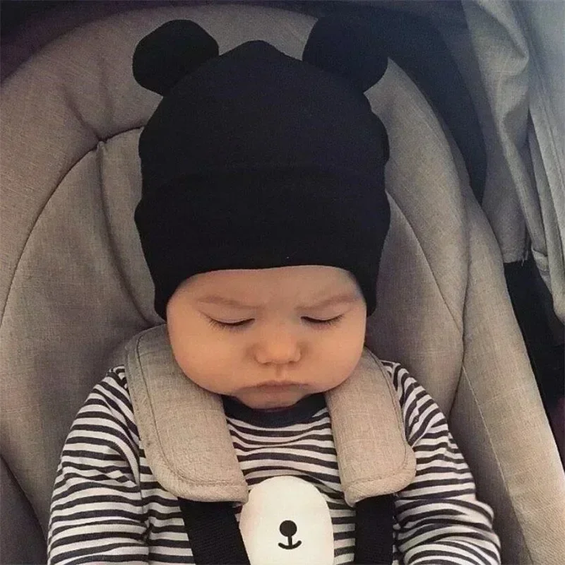 Gorro de bebé con orejas de osito – Algodón suave para recién nacidos