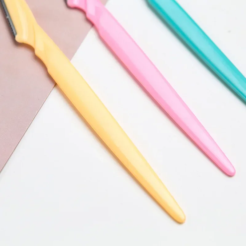 Recortador de cara, cuchillo de afeitar para ojos, Karsyngirl, 20 unids/set, cuchillas para cejas, herramientas de maquillaje para dar forma, raspador de depilación corporal Facial - imagen 4