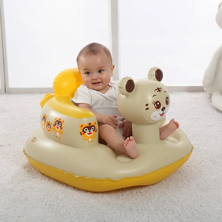 Asiento inflable bebé con bomba integrada y soporte para sentarse - imagen 2