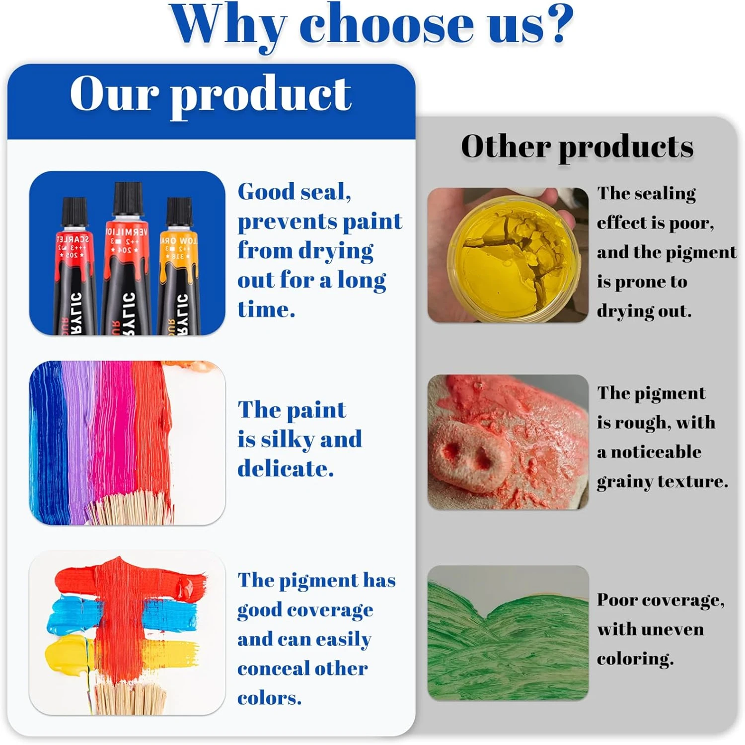 Juego de pintura acrílica para manualidades, 12/24 colores, 12ml con 6 pinceles y 1 paleta, kit de pintura acrílica para manualidades, kits de pintura para estudiantes - imagen 3