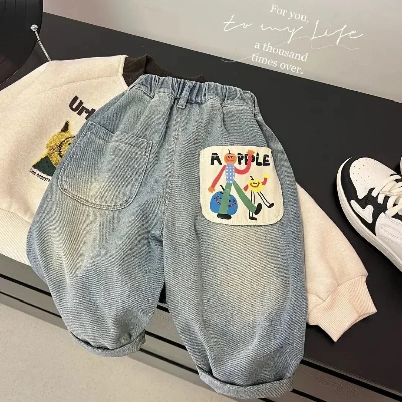 Pantalones vaqueros rectos de bebé para primavera y otoño - imagen 5