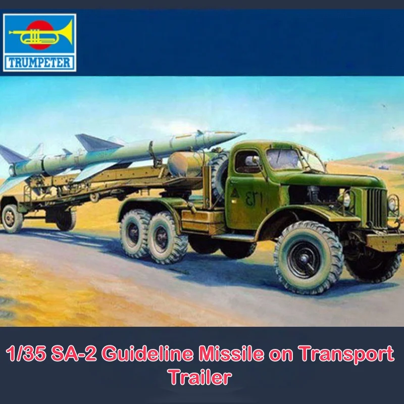 TRUMPETER 1/35 SA-2 misil de guía en remolque de transporte ensamblaje de plástico rompecabezas modelo de juguete