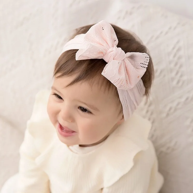 Nueva diadema para bebé, accesorios para el cabello, accesorios elásticos De encaje De alta gama para el cabello, lazo suave y ligero, sombreros para niños, Diademas De Niñas