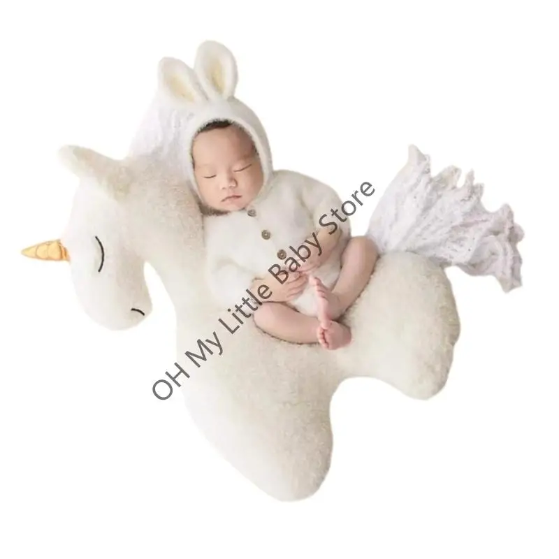 M76C Cartoon Single Horned Horse Props Posters Photo Fotografía Posando ayuda para crear recuerdos en casa o estudio - imagen 3