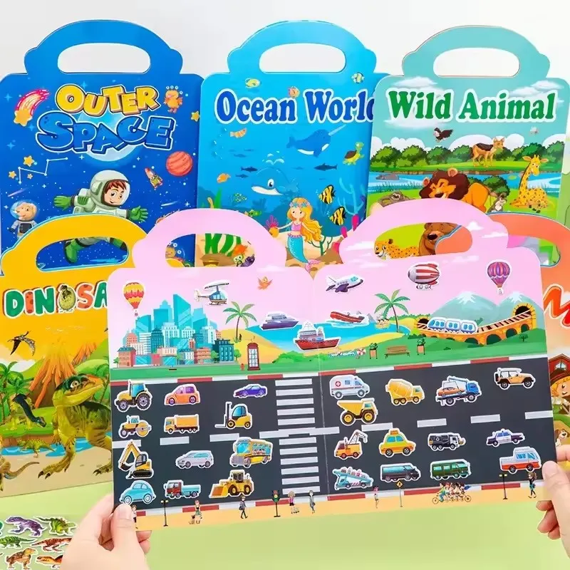 Libro de pegatinas con rompecabezas educativos para niños - imagen 2