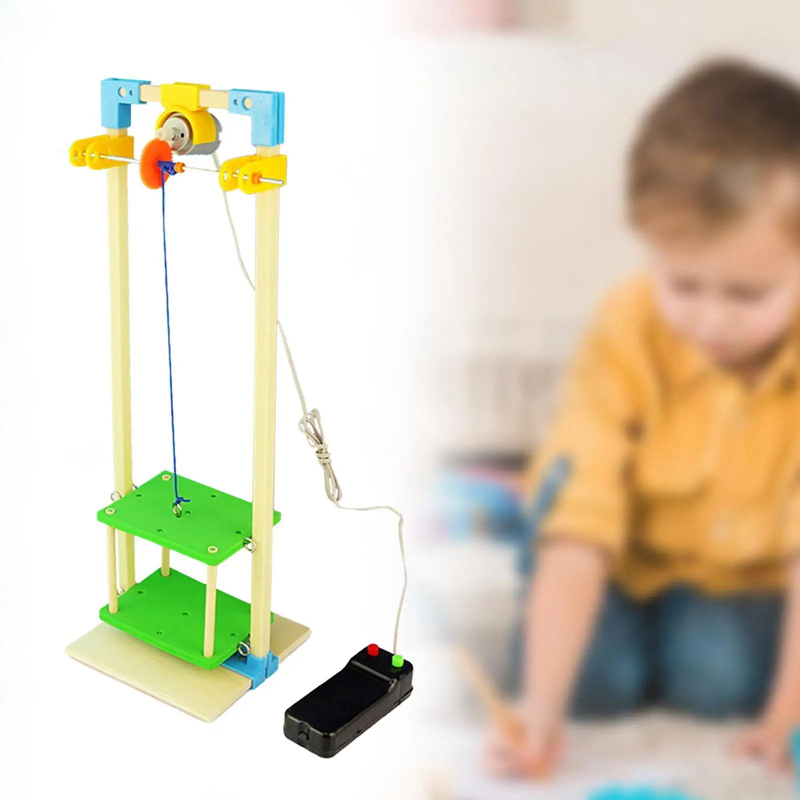 Remote Control Elevator Toy DIY Teaching Aids Educational Assembly Toy Model