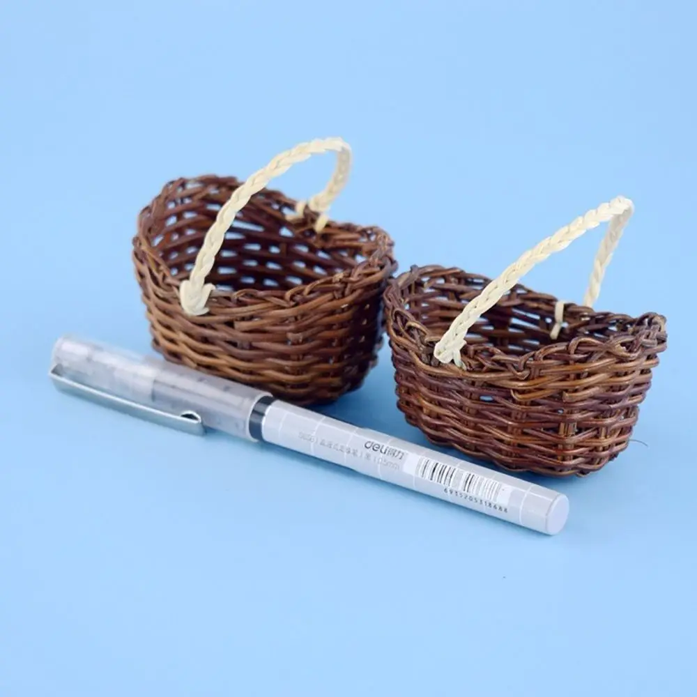 Cestas trenzadas de mimbre con asa para fiestas infantiles – Mini - imagen 2