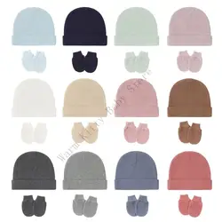 Conjunto gorro y manoplas de algodón para bebé – Suave
