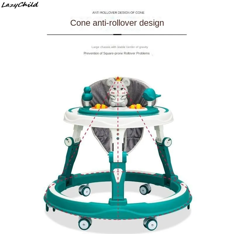 LazyChild Andador bebé multivelocidad antivuelco plegable - imagen 5