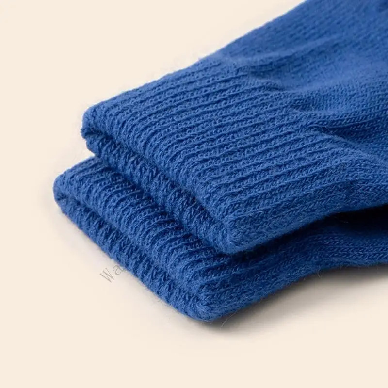 XXFE-guantes punto para niños, manoplas punto acrílicas seguras, suaves, cálidas y elásticas, para invierno, 1 par - imagen 5