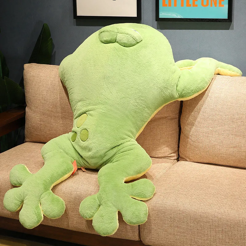 Peluche de rana verde suave – Regalo decorativo para el hogar - imagen 5