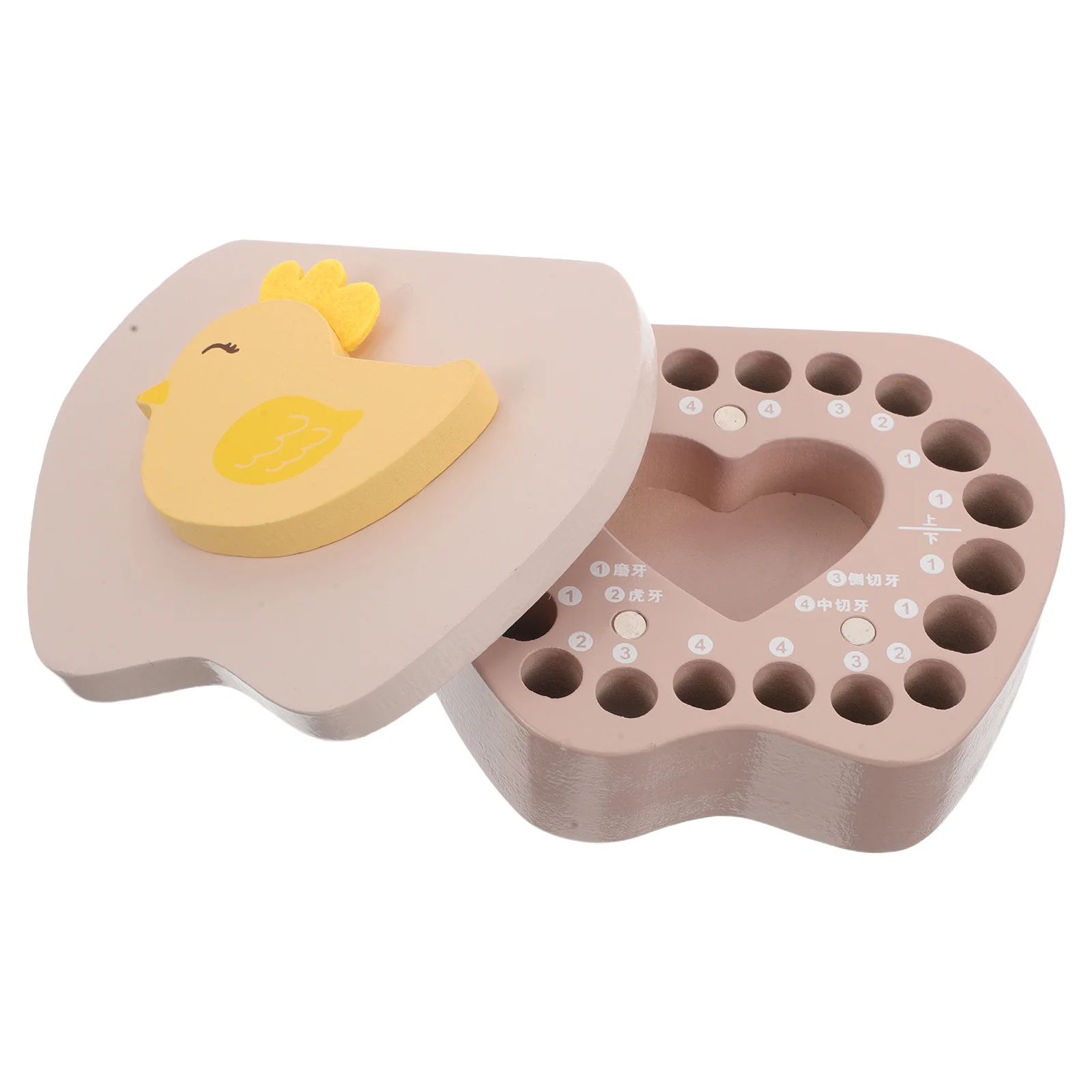 Caja de almacenamiento de dientes de bebé, organizador de recuerdos portátil de madera para niños y niñas, cordón Umbilical para dientes, primer cabello