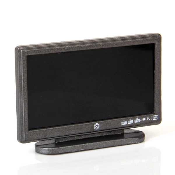 1/12 Dollhouse Miniature Wide Screen Television Flat-Panel LCD TV with Remote Set Living Room Decoration Kids Playset