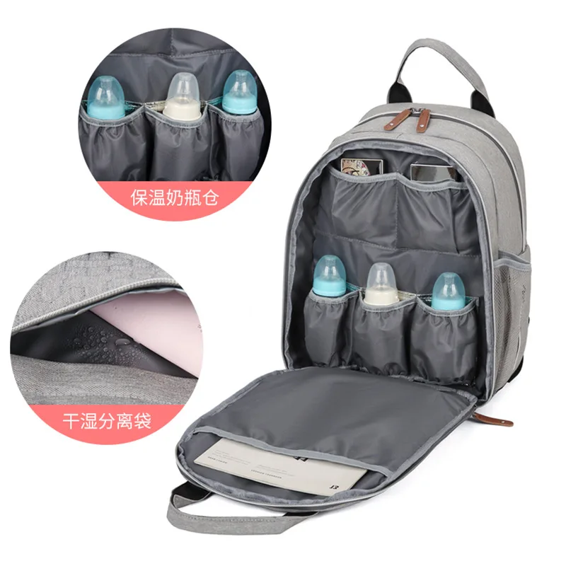 Bolso cambiador multifunción para bebé, gran capacidad mochila aislada - imagen 3