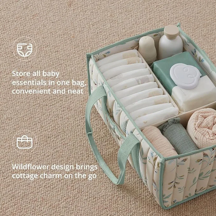 Bolsa organizadora de pañales para bebé, apiladores y carritos portátiles plegables, bolsa de almacenamiento de alta capacidad para cosas de bebé - imagen 3