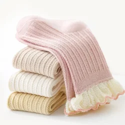 Calcetines de algodón con encaje para bebé niña otoño-invierno