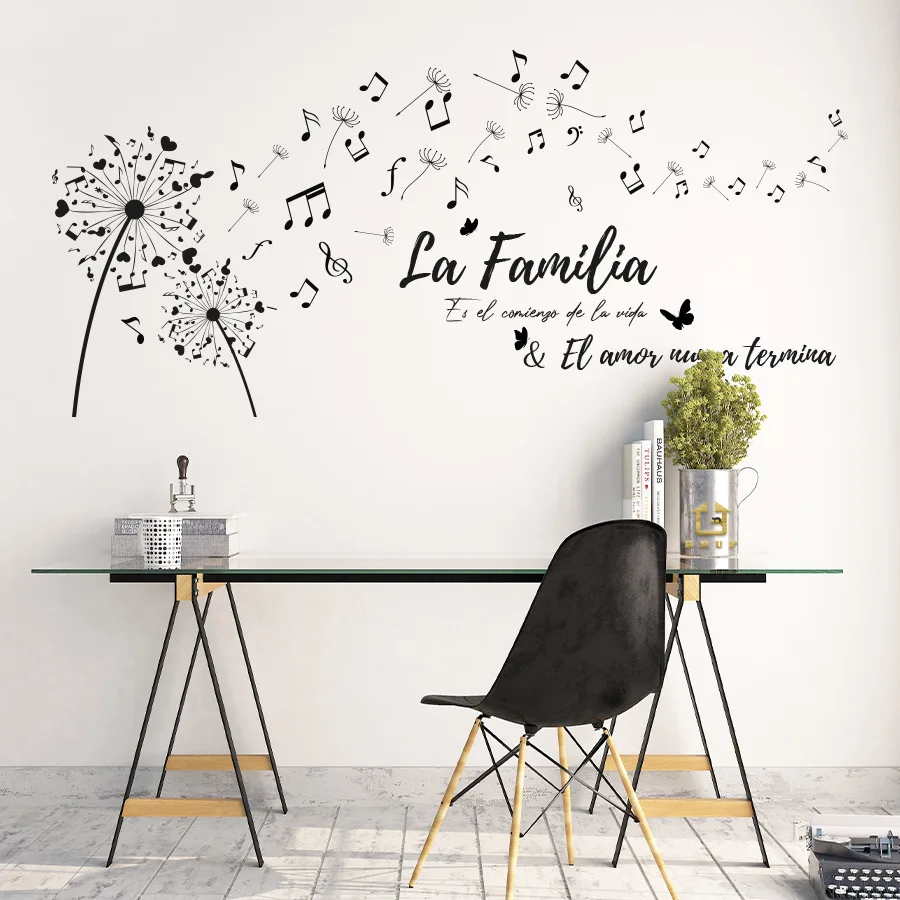 Pegatinas de pared con notas de partituras musicales, pegatinas de pared autoadhesivas simples para el hogar, pegatinas pequeñas y frescas para decoración de dormitorio y estudio - imagen 3