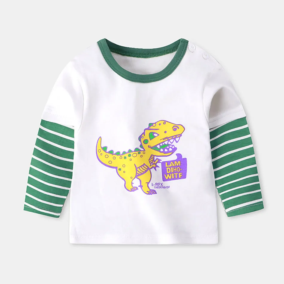 Sudadera para niños de manga larga con dibujos de dinosaurios, camisetas, ropa para niños y niñas para primavera y otoño, tiempo de juego y días escolares - imagen 3