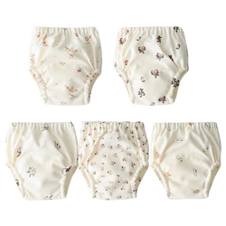 Pantalones de aprendizaje bebé algodón impermeable estampado animales