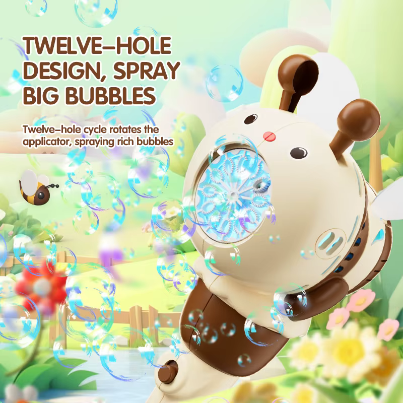 Máquina de burbujas con luz – Sopladora automática infantil para exterior - imagen 3