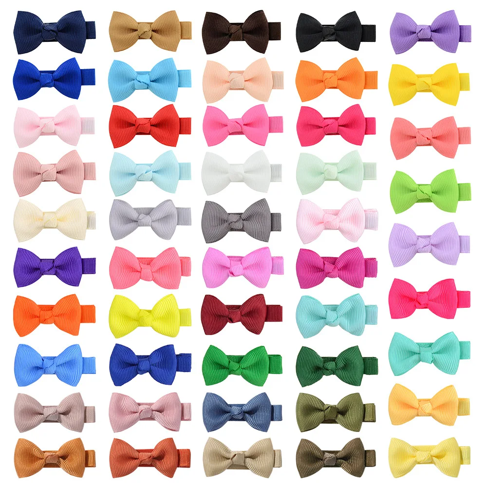 Mini pinza para el pelo con lazos de color sólido niños y niñas - imagen 4