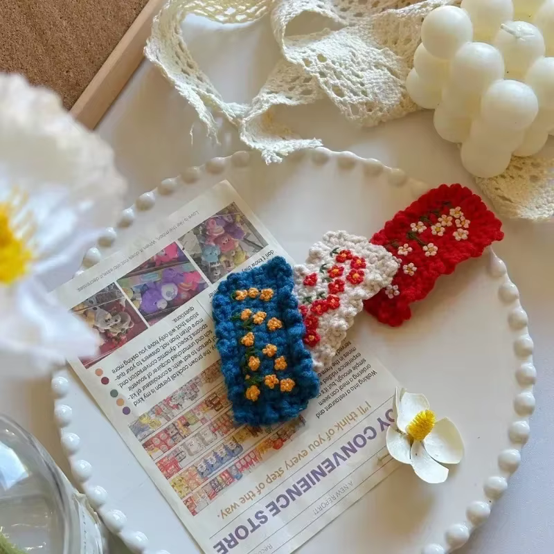 Pasador de pelo floral vintage para niño y niña, otoño invierno - imagen 3