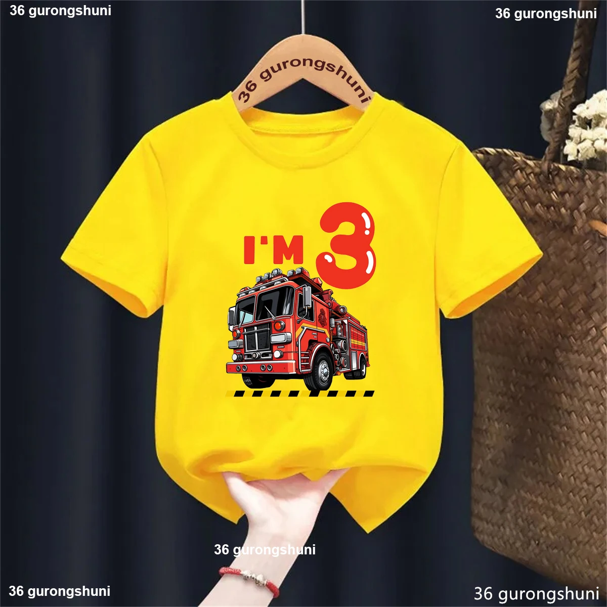 Camiseta con estampado de vehículo de ingeniería I Am 2nd/3rd, camiseta de regalo para niñas/niños, camiseta para niños pequeños, ropa Kawaii para niños - imagen 3