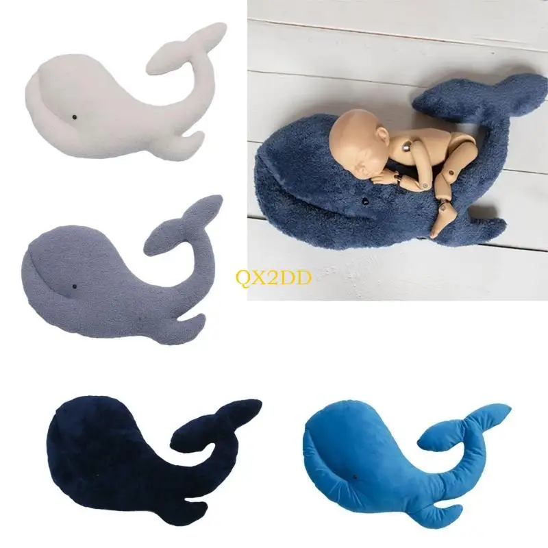 Almohada abrazar ballena peluche para fotos de bebé – Cojín suave infantil - imagen 2
