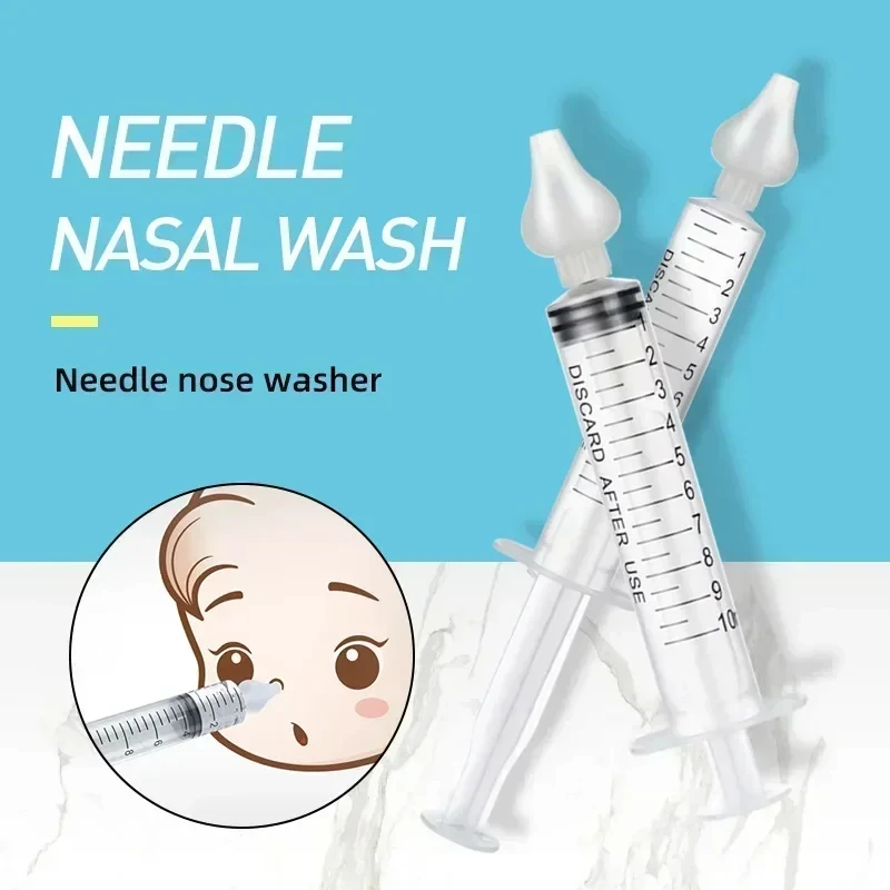 Jeringa aspiradora Nasal para bebé, limpiador de nariz para bebé, rinitis, lavadora Nasal, irrigador, aguja, lavado de nariz para bebé, 10ML/20ML