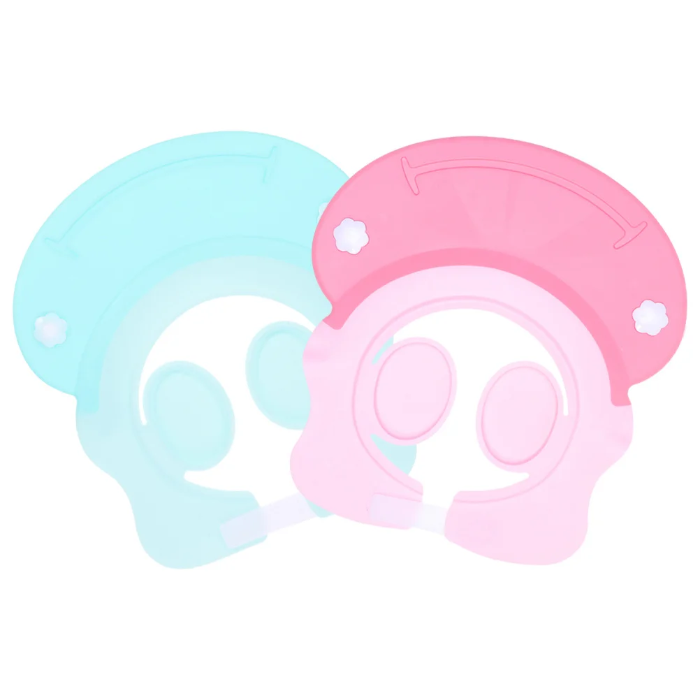 Gorros de ducha para bebé, gorro de baño de silicona ajustable, protector para lavado de cabello para niños pequeños, visera de ducha para baño, gorro de champú para bebé, 2 uds. - imagen 3