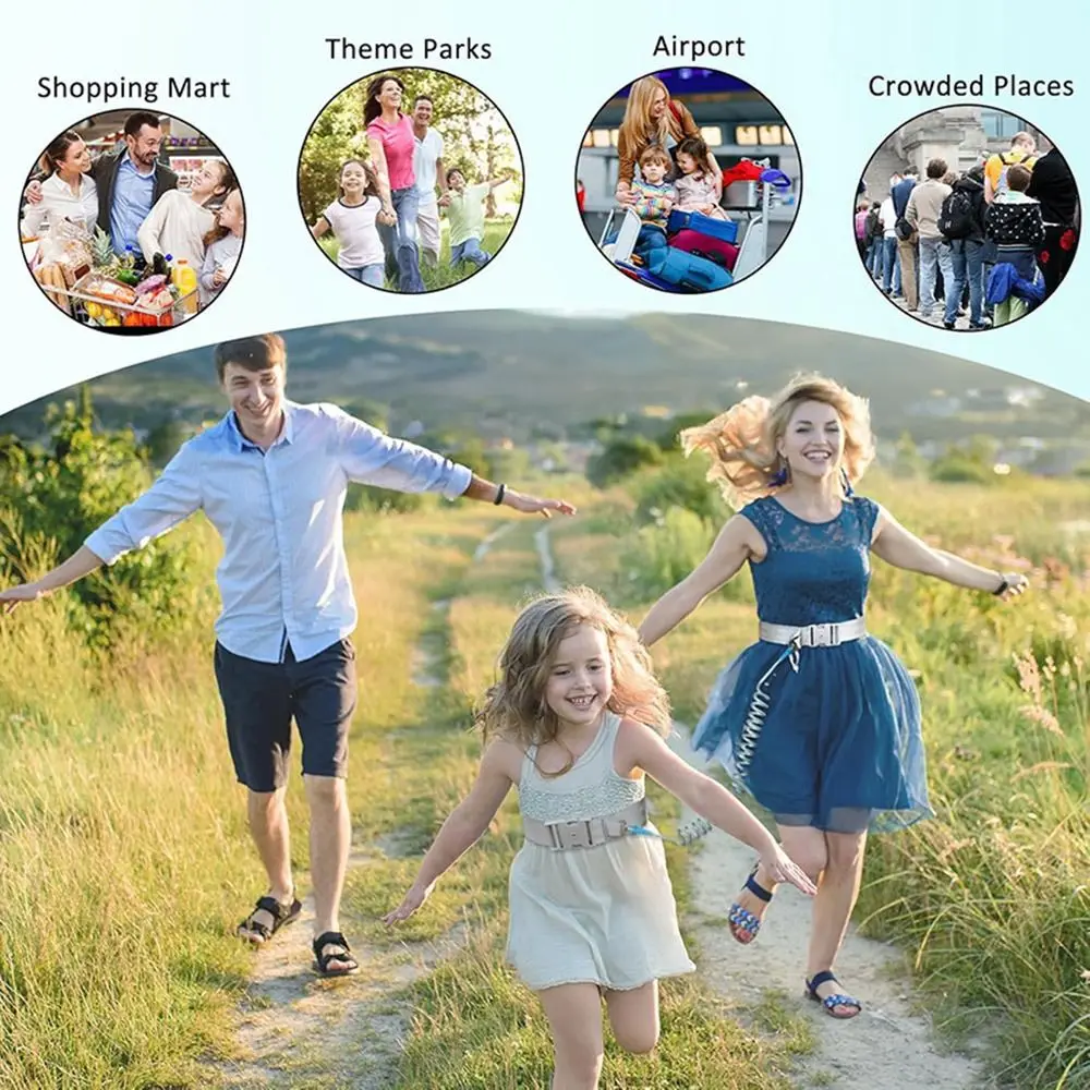 Correa ajustable segura para niños, pulsera de seguridad para niños con manos libres para caminar, cuerda para el desarrollo, lugares públicos - imagen 5
