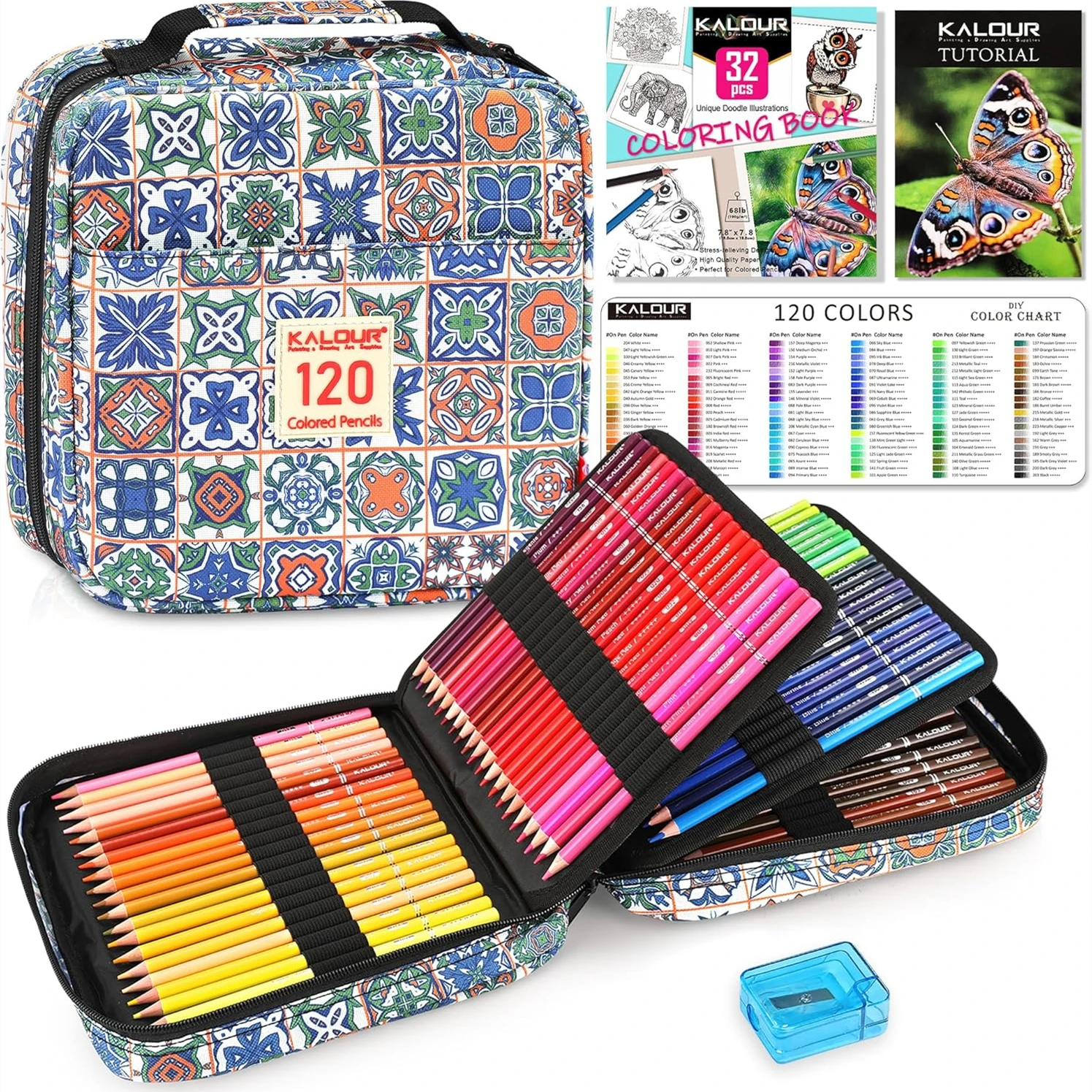 KALOUR Lápices de colores para niños – Núcleo suave con estuche