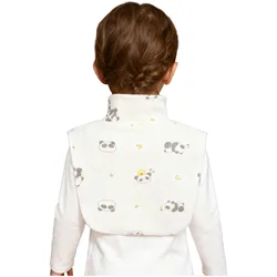 Baberos estampados con bufanda desmontable para bebé