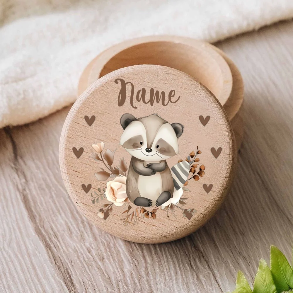 Caja de almacenamiento de dientes de bebé de madera personalizada, caja de dientes de leche de madera, almacenamiento de primeros dientes, regalo Unisex para bebé, bandejas de hadas de dientes - imagen 4