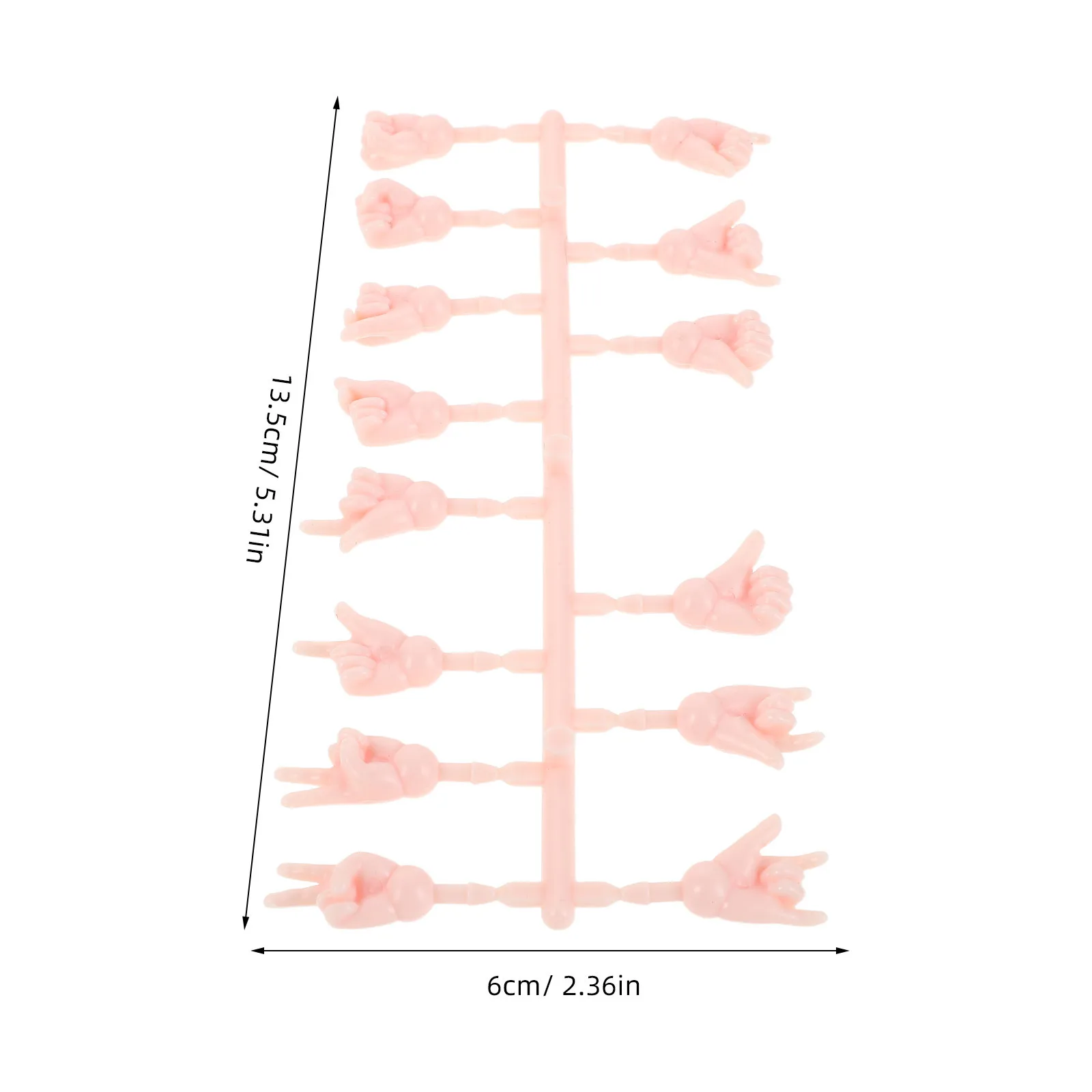 Juego de 4 manos falsas en miniatura de repuesto de 16Cm para manualidades, manos pequeñas realistas para hacer marionetas, proyectos de bricolaje - imagen 3