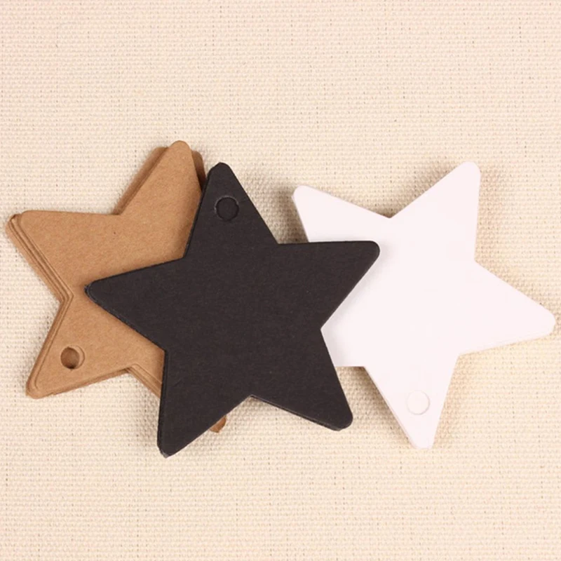 Etiquetas estrella de papel Kraft artesanales para regalos - imagen 2