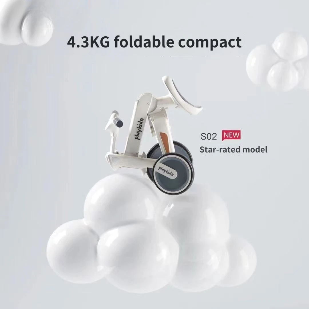 Bicicleta de equilibrio 4 en 1, mini triciclo plegable, triciclo cómodo para bebé con carrito para niños con Pedal - imagen 5