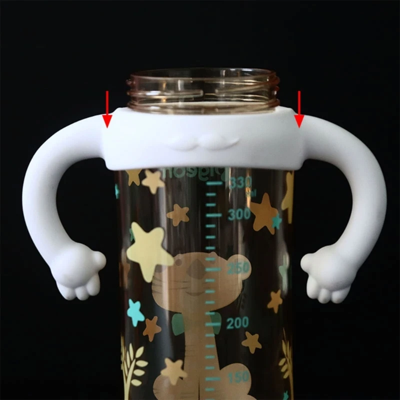 Biberón de silicona sin BPA para bebé, soporte de agarre para biberón de Paloma, mango de seguridad estándar clásico, reemplazo - imagen 5