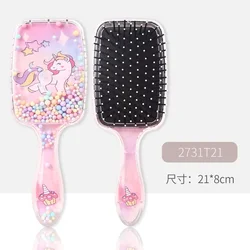 Cepillo peine unicornio para niña – Masajeador cabello infantil