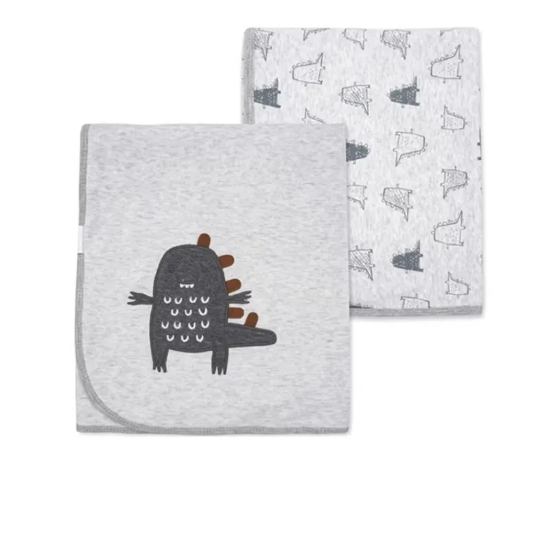Manta de algodón para recién nacido, manta de bebé de estilo de dibujos animados, manta suave de doble capa para siesta para niños de guardería, ropa de cama, manta para cochecito de bebé - imagen 4