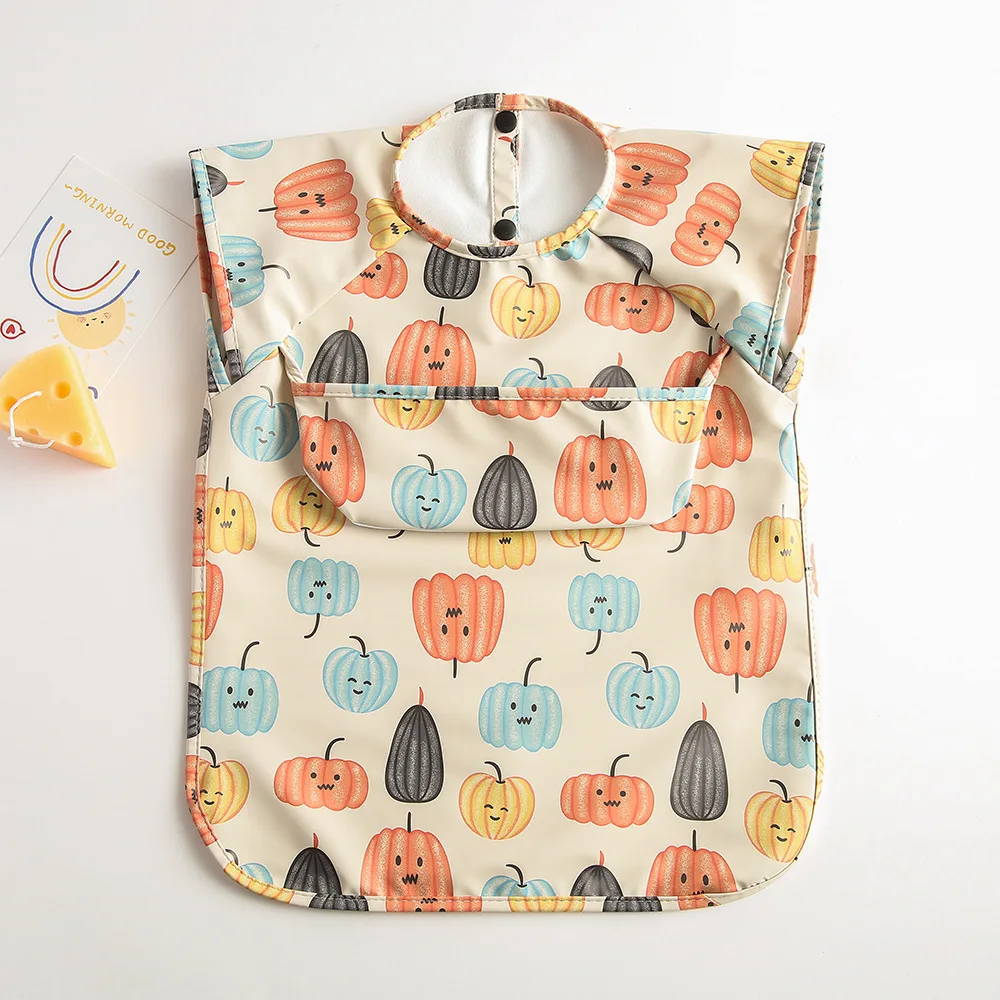 Babero de aprendizaje sin mangas para niños, monos de cepillado impermeables para niños, delantal de pintura artística para bebés, lindos niños - imagen 3