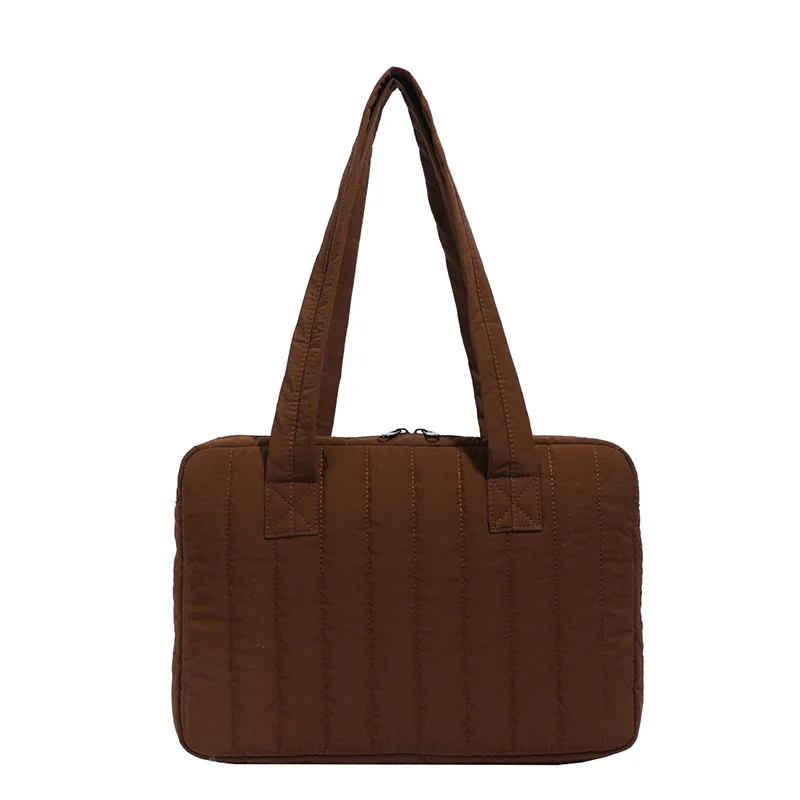 Bolso de hombro para ordenador portátil de 14 pulgadas, funda para tableta de Color sólido de gran capacidad, bolso multifuncional para ordenador portátil a prueba de golpes, bolso de viaje - imagen 5